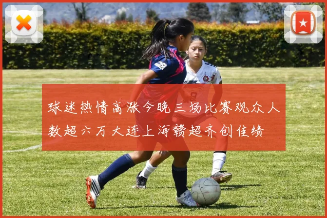 球迷热情高涨今晚三场比赛观众人数超六万大连上海赣超齐创佳绩